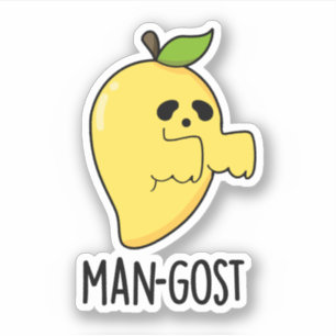 Man-gost Funny Halloween Mango Ghost Pun