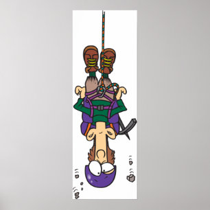 Man Hanging From A Rope Poster