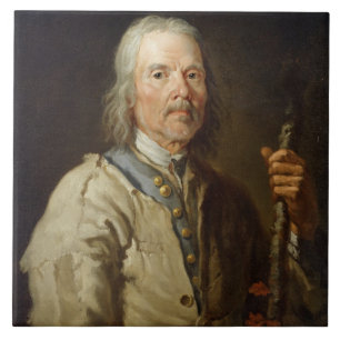 Man Holding a Staff, c.1800 (oil on canvas) Ceramic Tile