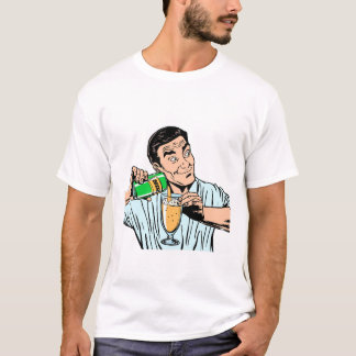 man holding beer can  T-Shirt