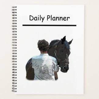 Man Holding Horse Light Daily Planner