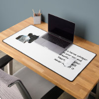 Man Holding Horse Light Desk Mat