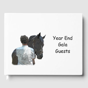Man Holding Horse Light Guest Book