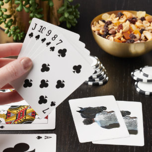 Man Holding Horse Light Playing Cards