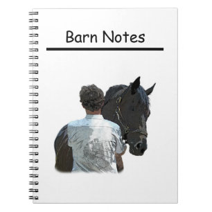 Man Holding Horse Light Spiral Notebook