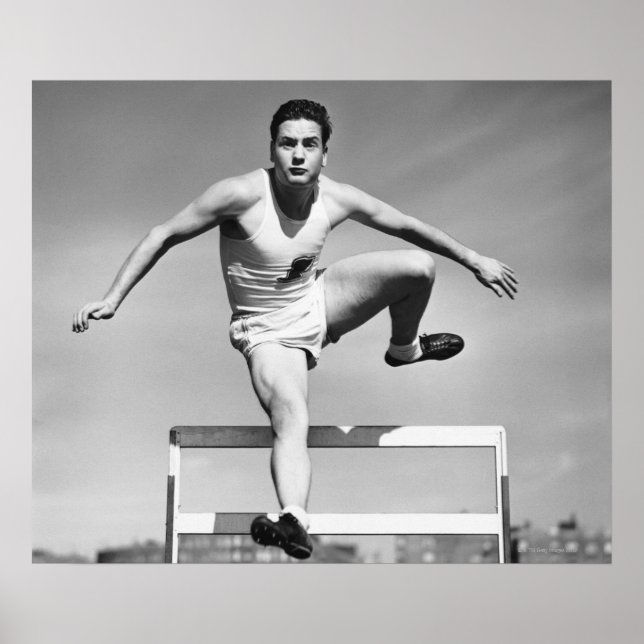 Man Hurdling Poster (Front)