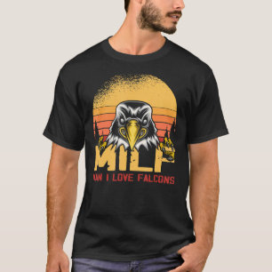 Man I Love Falcons Vintage Bird Falcon Hunter T-Shirt