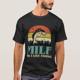 Man I Love Fishing Retro Vintage Sunset Fishing T-Shirt