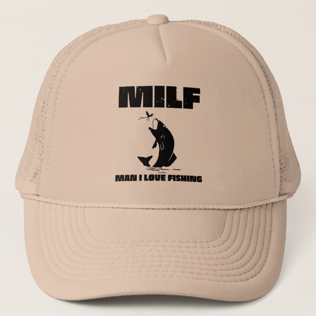 Man I Love Fishing Trucker Hat (Front)
