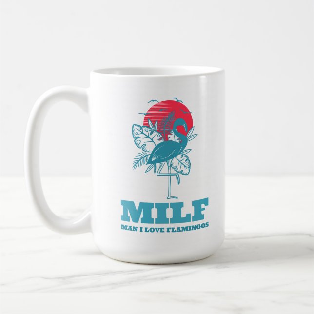 Man I Love Flamingos Coffee Mug (Left)