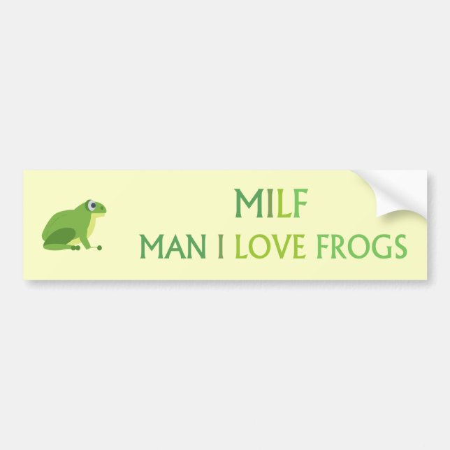 man i love frogs bumper sticker (Front)