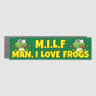 man I love frogs Bumper Sticker Car Magnet