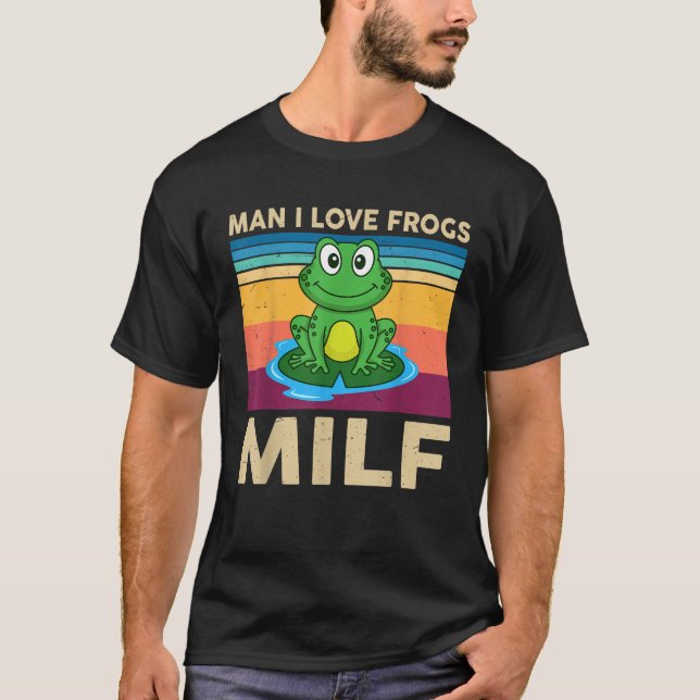 Man I Love Frogs Kids Toddler Brother Cute Frog Re T-Shirt (Front)