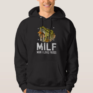 Man I Love Frogs Saying Amphibian Hoodie