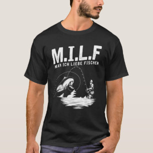 Man Ich Liebe Fischen Angler Fishing & Blinker T-Shirt