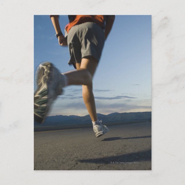 Man in athletic gear running postcard (Front)