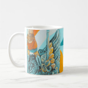 MAN IN BLACK JACKET STANDING NEAR WOMAN IN WHITE S COFFEE MUG