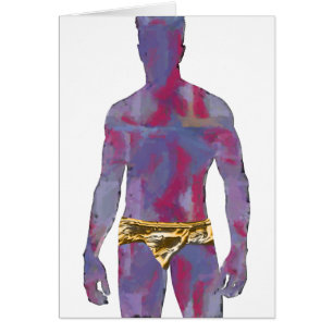 Man in Gold Underwear