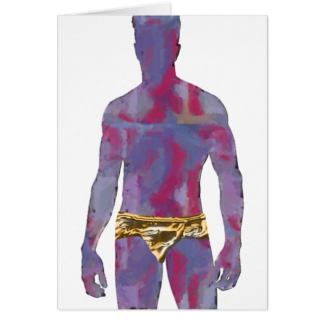 Man in Gold Underwear (Front)