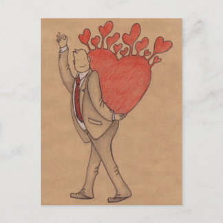 Man in Love Postcard