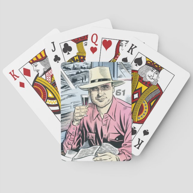 Man in Seat 61 playing cards (Back)