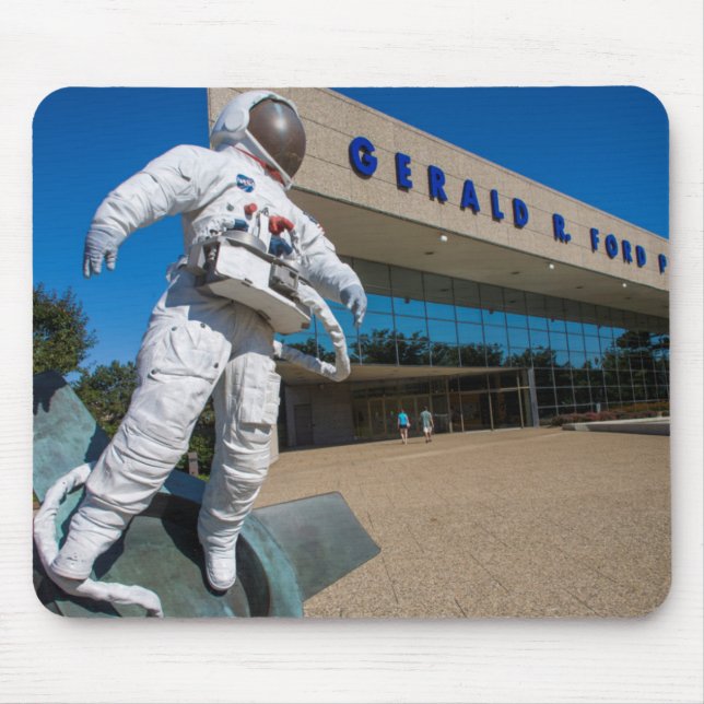 Man In Space Sculpture Mouse Pad (Front)