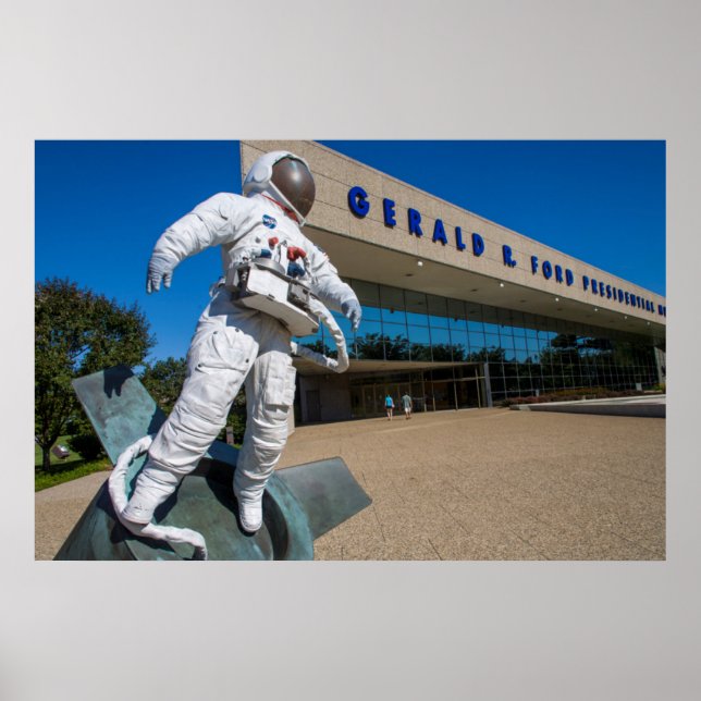 Man In Space Sculpture Poster (Front)