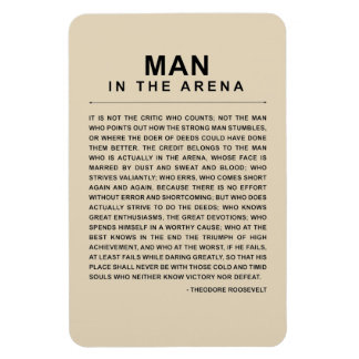 Man In The Arena - Daring Greatly Magnet