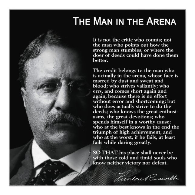 Man in the ARENA Speech Photo Print (Front)