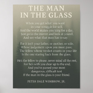 Man in the Glass – Inspirational Quote Poster