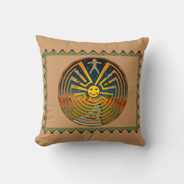 Man In The Maze Cushion (Front)