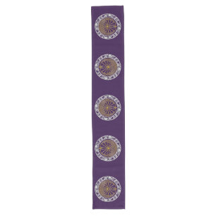 MAN IN THE MAZE gold silver + your background Long Table Runner
