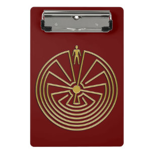 MAN IN THE MAZE gold + your background Mini Clipboard