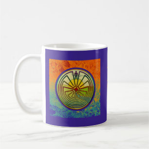 MAN IN THE MAZE landscape + your backgr. & text Coffee Mug