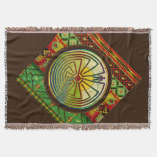 MAN IN THE MAZE landscape + your background Throw Blanket