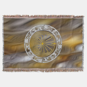 MAN IN THE MAZE ornament + your background Throw Blanket