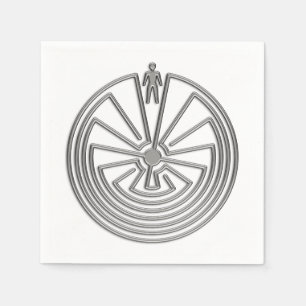 MAN IN THE MAZE silver + your background Napkin