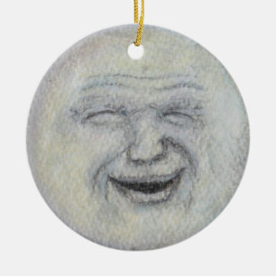 Man in the Moon Ceramic Ornament