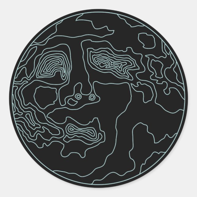 man in the moon classic round sticker (Front)