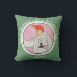 Man in the Moon Mother Goose Birthday Party Items  Cushion<br><div class="desc">Nursery Rhyme illustration from "The Real Mother Goose" by Blanche Fisher Wright (1916). An out-of-copyright, public domain image. This is made from a very high resolution image, scanned directly form the original source, and thus offers the highest quality available. The Man in the Moon looked out of the moon, Looked...</div>