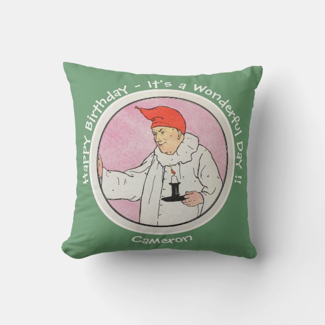 Man in the Moon Mother Goose Birthday Party Items  Cushion (Front)