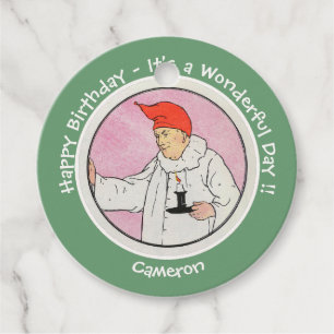 Man in the Moon Mother Goose Birthday Party Items Favour Tags