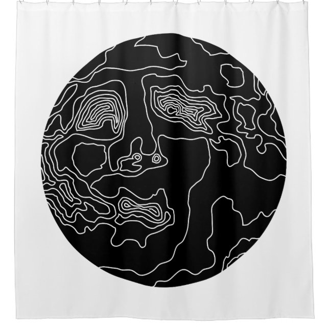 man in the moon shower curtain (Front)