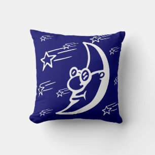man in the moon with stars pillow