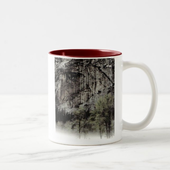 Man in the Mountain, Yosemite National Park Two-Tone Coffee Mug (Right)