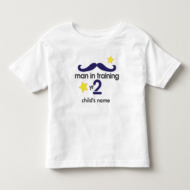 Man In Training 2nd Birthday Toddler T-Shirt (Front)