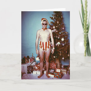 Man in Xmas Pants Card