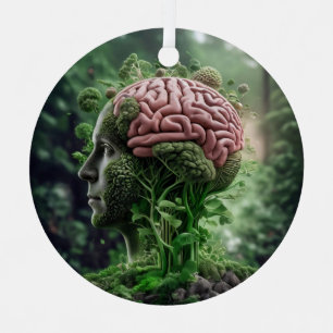 Man is Nature - Humanity Environment Organic Metal Tree Decoration