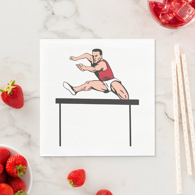 Man Jumping Hurdles Napkin (Creator Uploaded)