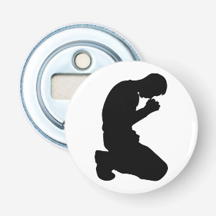 MAN KNEELING IN PRAYER BOTTLE OPENER